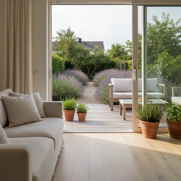 Praktische woon- en tuingids: opgeruimd interieur met slimme opbergoplossingen, verlichting en onderhoudsvriendelijke planten